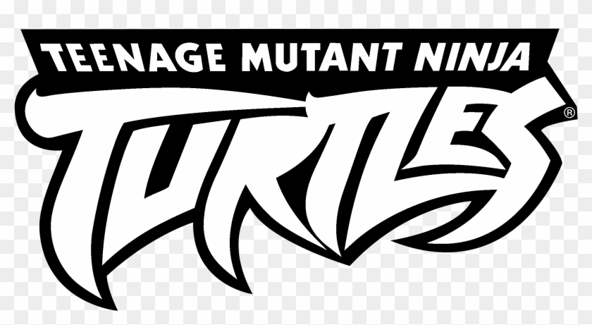 Turtles Ninja Logo Black And White - Teenage Mutant Ninja Turtles 2003 Logo Clipart #5908328