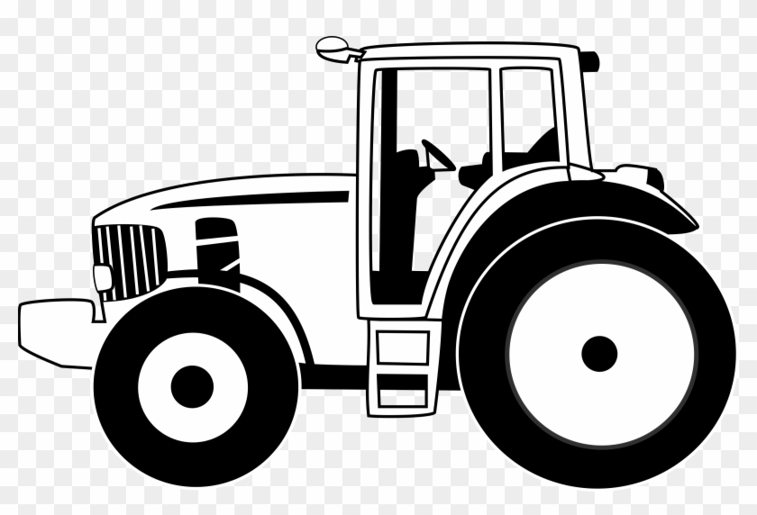 Car Outline Png - Tractor Black And White Clipart Png Transparent Png #5908655