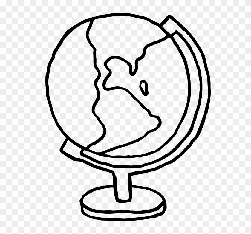 Drawing Outline Globe - Easy Drawing Of A Globe Clipart #5908789