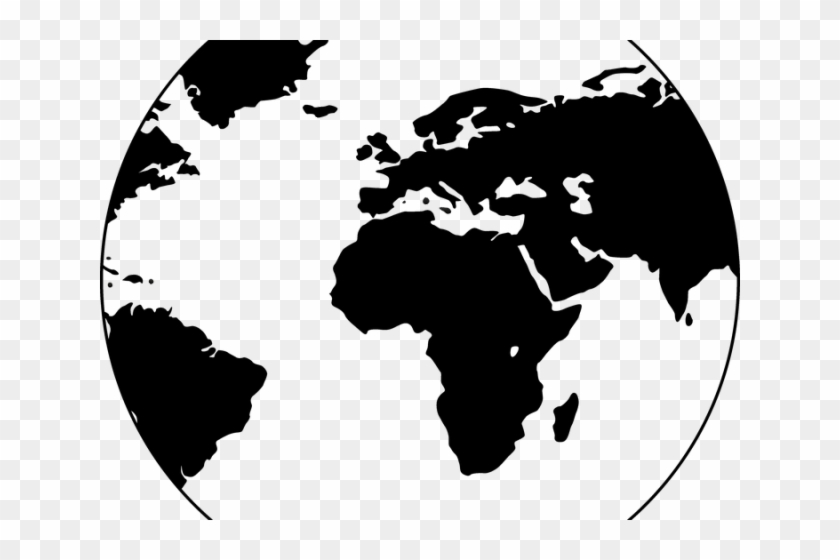 Globe Graphic - World Map Globe Vector Clipart #5908895