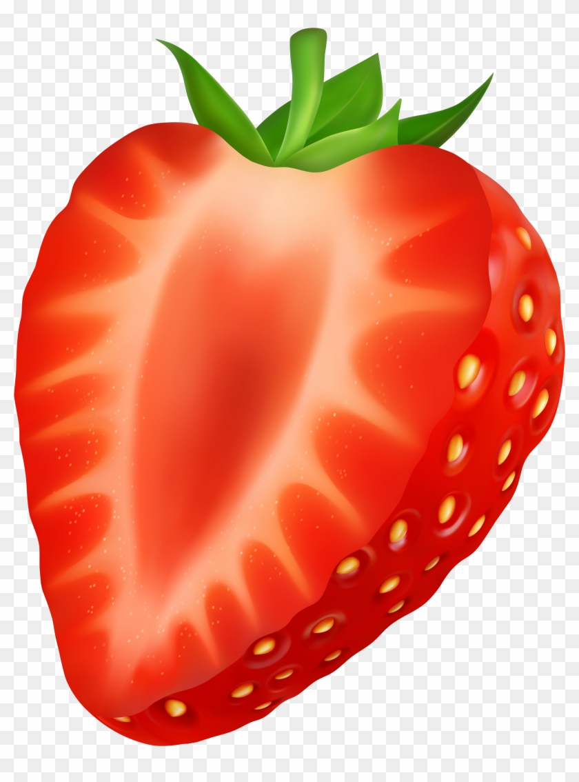 Strawberry Half Clipart Image - Png Download #5908952