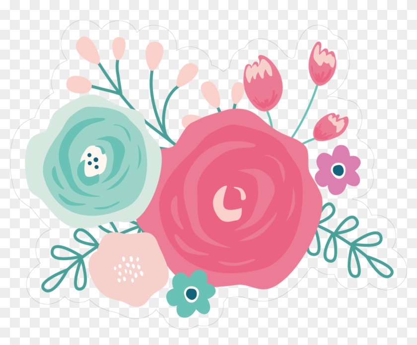 Flower Bundle Print & Cut File - Cut And Print File Clipart