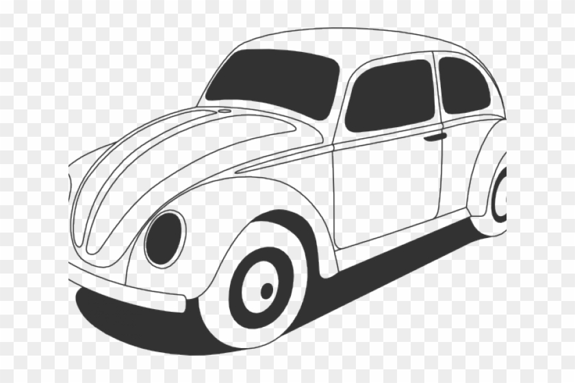 Volkswagen Clipart Outline Car - Volkswagen Black And White - Png Download