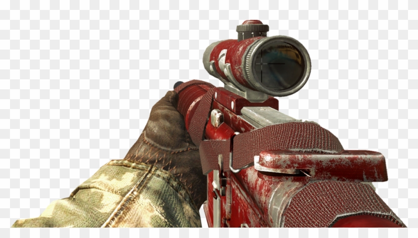 Commando Black Ops Acog Sight Photo - Black Ops Red Camo Clipart
