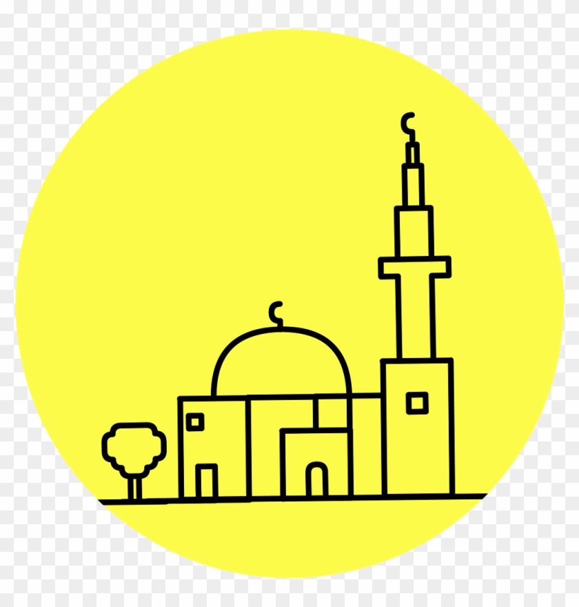 Mosque Cut Out Silhouette - Masjid Ilustrasi Clipart