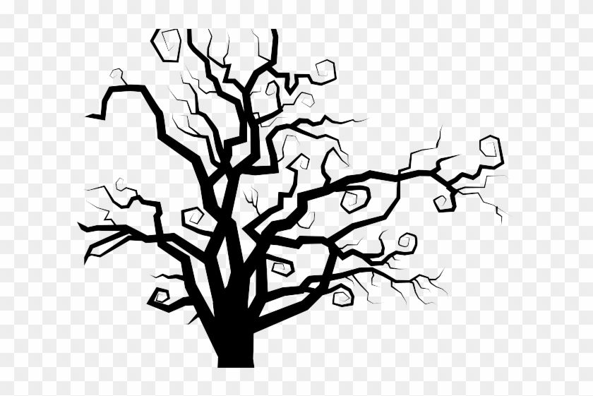 Spooky Clipart Drawing - Spooky Tree Png Clipart Transparent Png