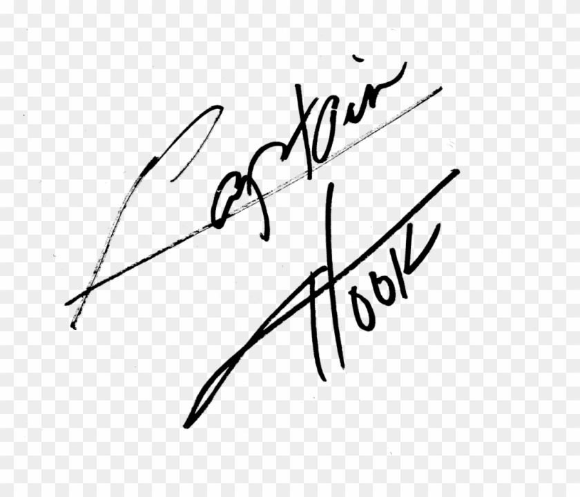 Captain Hook - Calligraphy Clipart #5909822