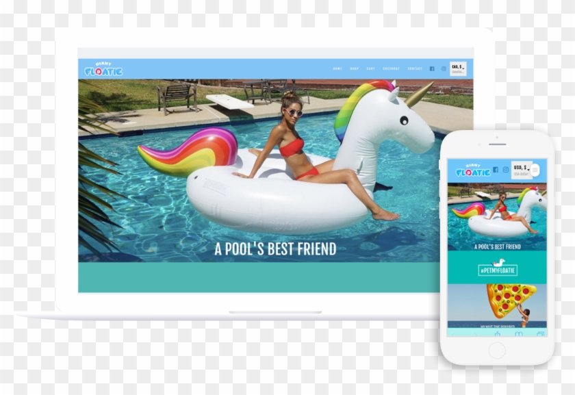 Image - Pool Party Con Unicornio Clipart #5909887