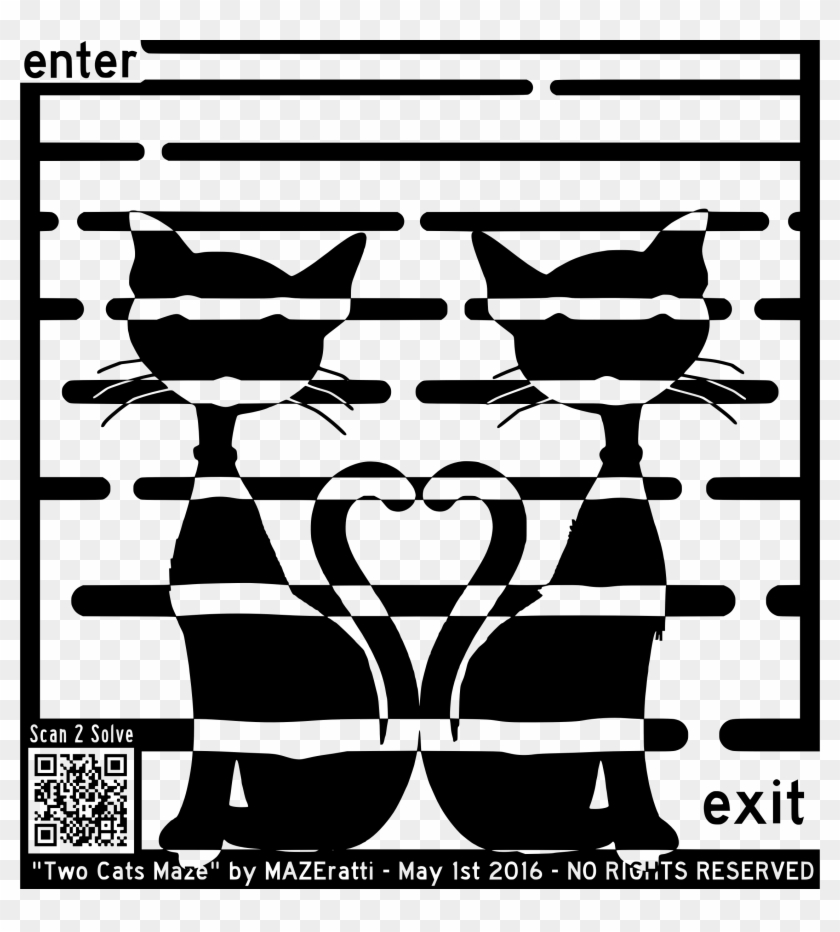 Clip Art Download Two Cats Icons Png Free And Downloads - Illustration Transparent Png