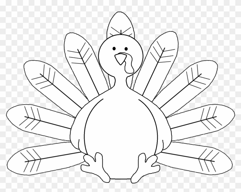 Background Courtesy Of - Cute Turkey Clipart Black And White - Png Download