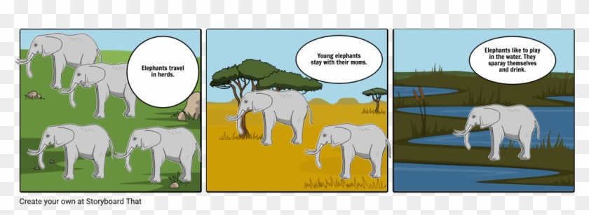 Elephants - Cartoon Clipart