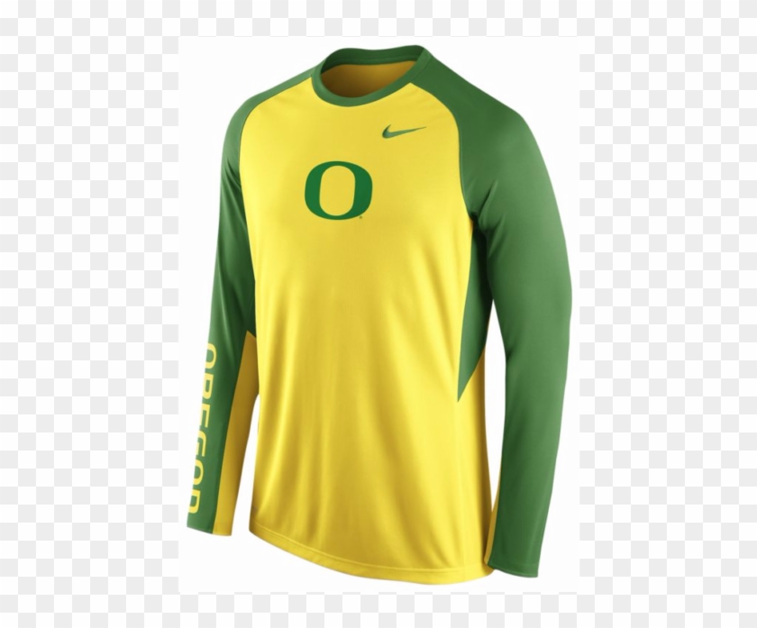 Oregon Ducks Mens Nike On Court Shooting L/s Dri Fit - Shirt Clipart #5911197