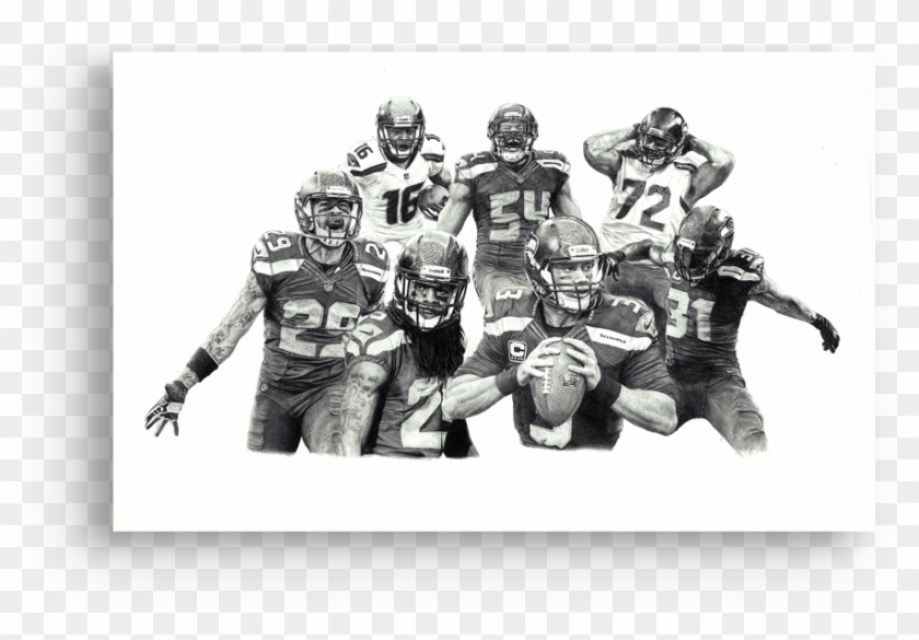 Seahawks Player Drawing Clipart