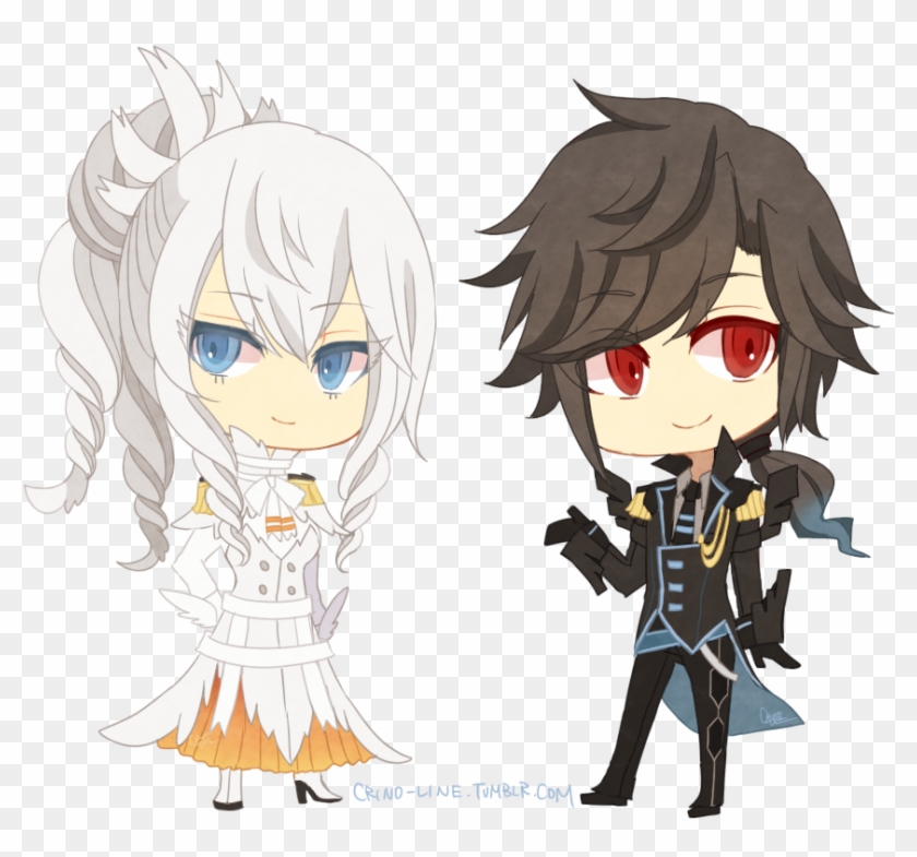 Zekrom Reshiram Gijinka Clipart