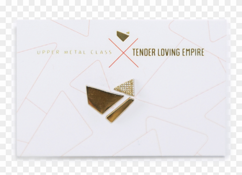 Open Heart Earrings By Upper Metal Class - Triangle Clipart #5911470