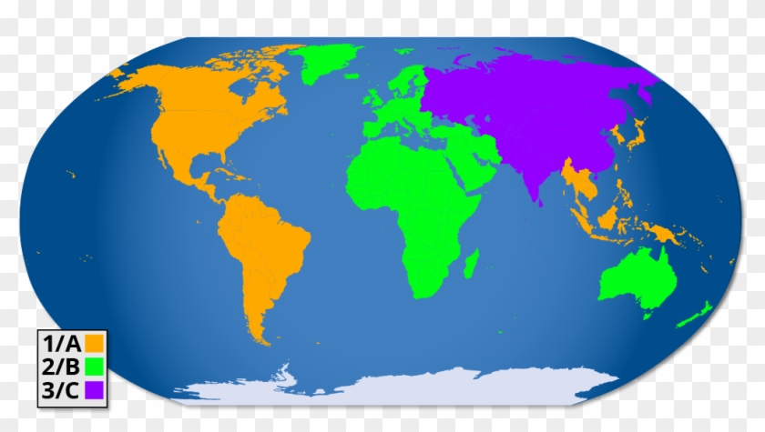 Blu-ray Region Codes - World Map Grey Png Clipart #5911803