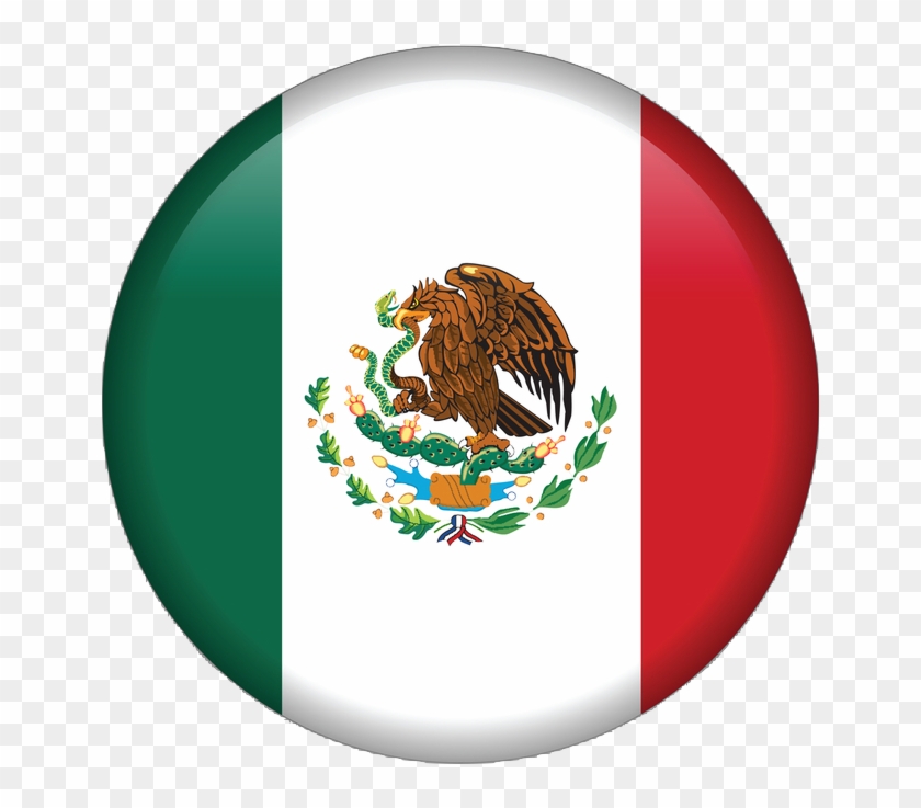 Reasons To Move Out Of Mexico - Mexico Flag Button Png Clipart