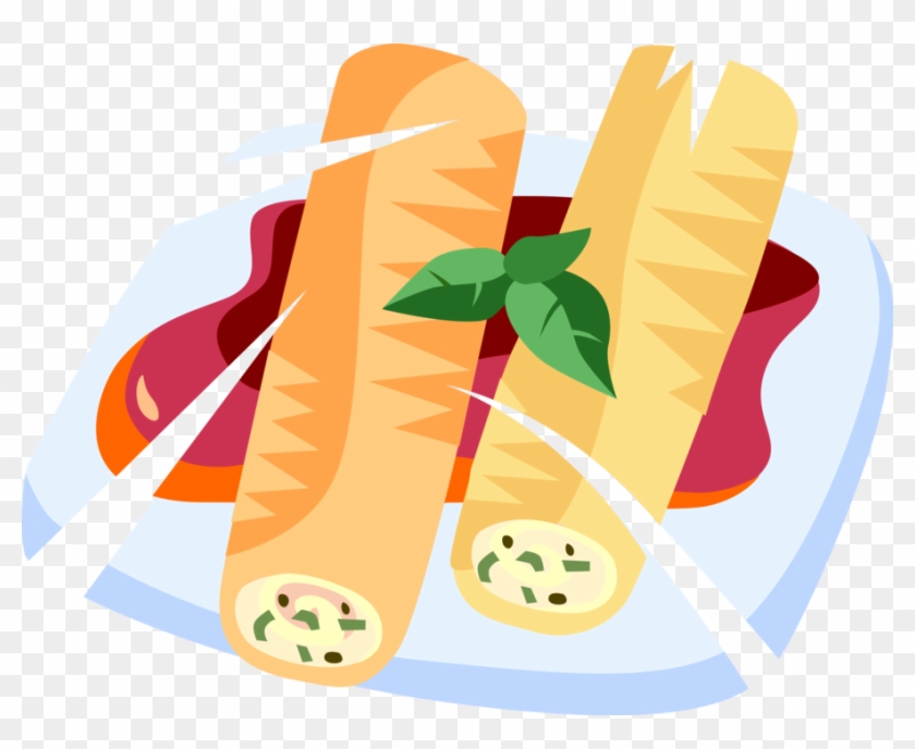 Vector Illustration Of Tube-shaped Fried Pastry Dough Clipart