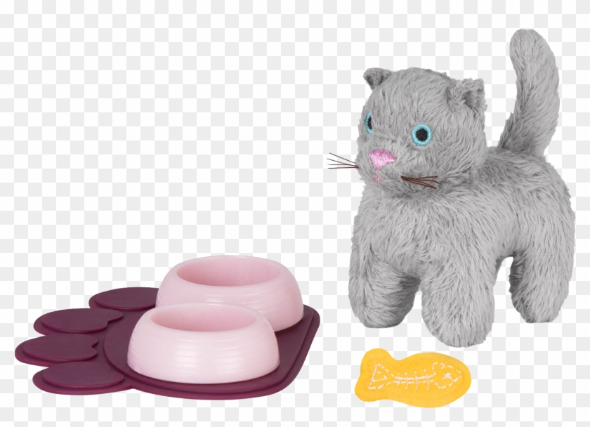 Pet Kitten Set Set Up With Bowls - Set Our Generation Pets Clipart