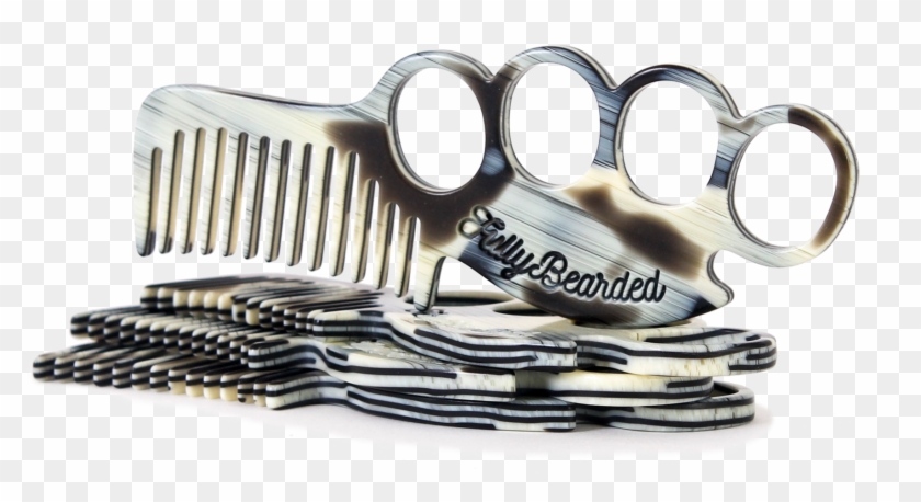 Barber - Brass Knuckle Comb Clipart #5913693