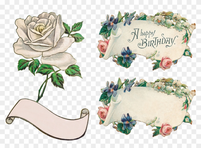 Banner Flowers Rose Clip Art Transparent Isolated Birthday Png Download 5915000 Pikpng