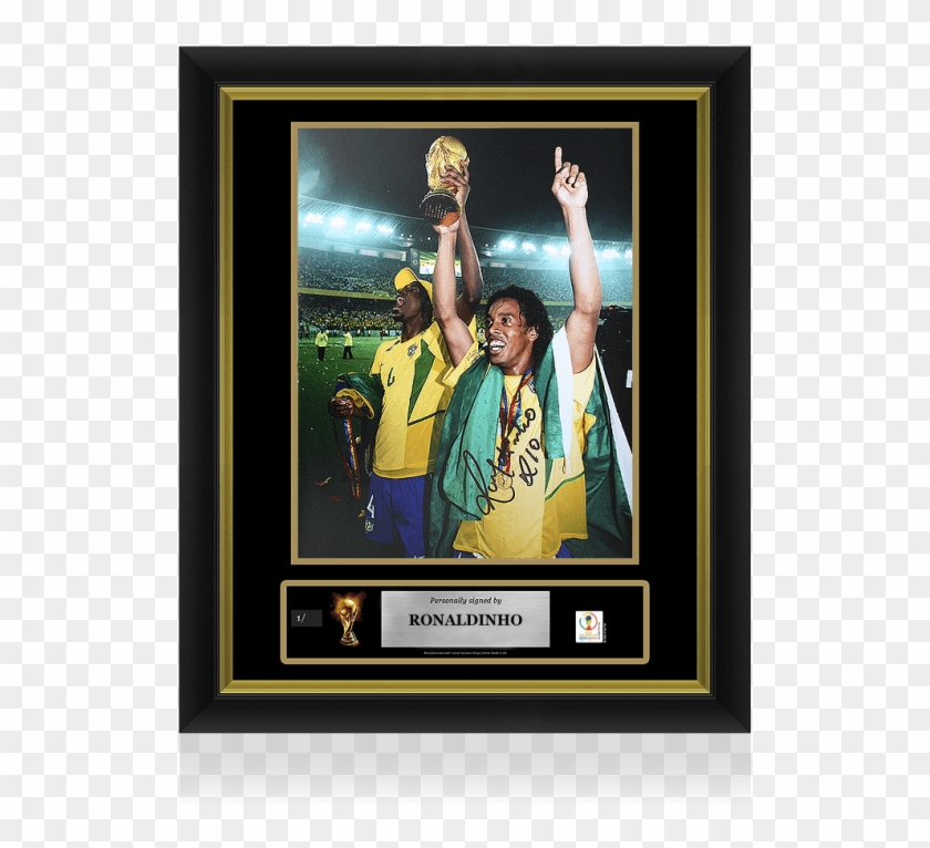 Ronaldinho Official Fifa World Cup™ Signed And Framed - Ronaldinho Winner World Cup Clipart #5915221