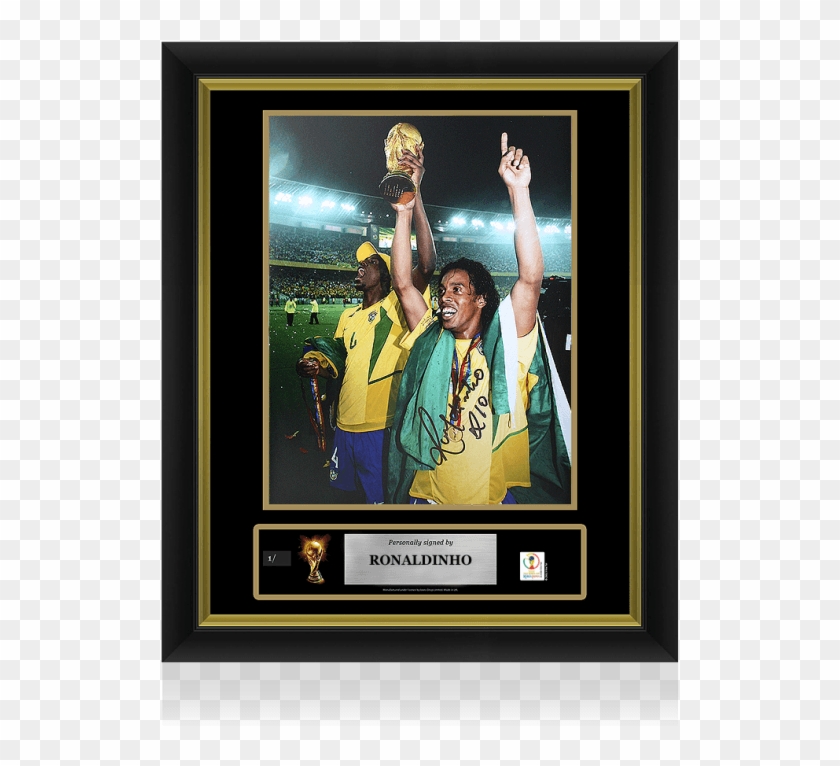 Ronaldinho Official Fifa World Cup™ Signed And Framed - Ronaldinho Winner World Cup Clipart