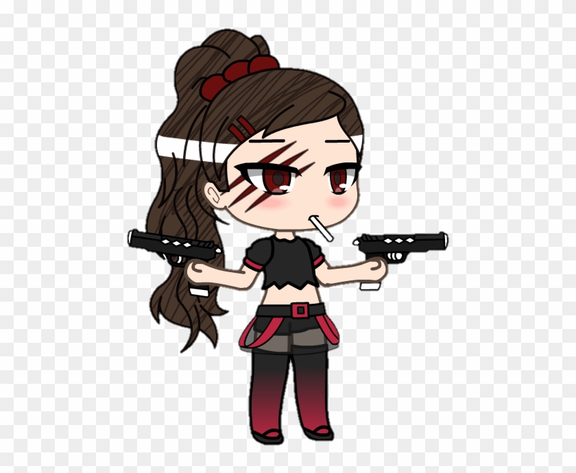 Bela Gachaverse - Youtube - Gacha Holding A Gun Clipart