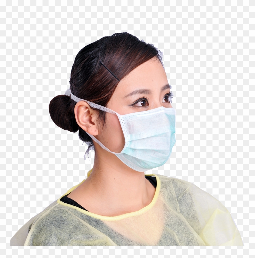 3 Ply Face Mask With Tie - Surgeon Clipart