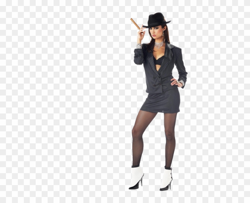 Gangsta Woman - Italian Mafia Wife Costume Clipart #5915534