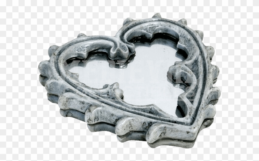 Gothic Heart Compact Mirror - Locket Clipart #5916431