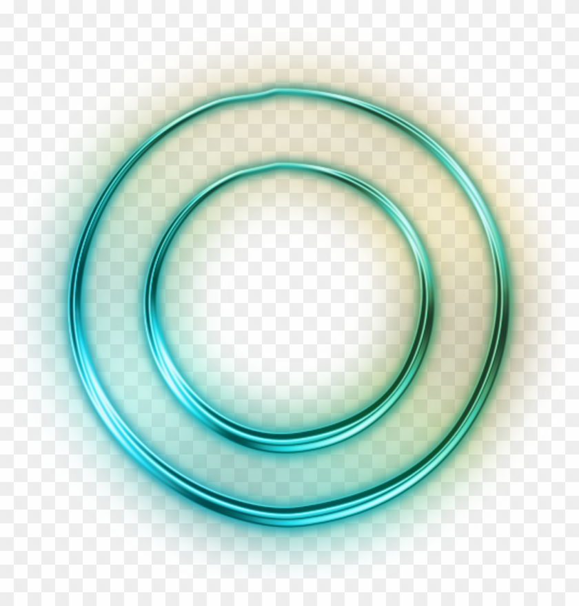 Dk925 Neon Circle Dk925 Art Glow Lights - 3d Circle Frame Png Clipart #5916530