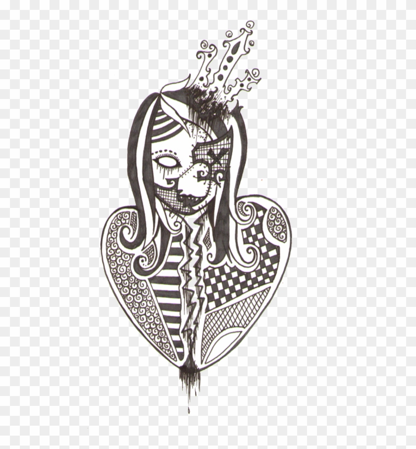 Drawn Broken Heart Gothic - Broken Queen Clipart #5916688