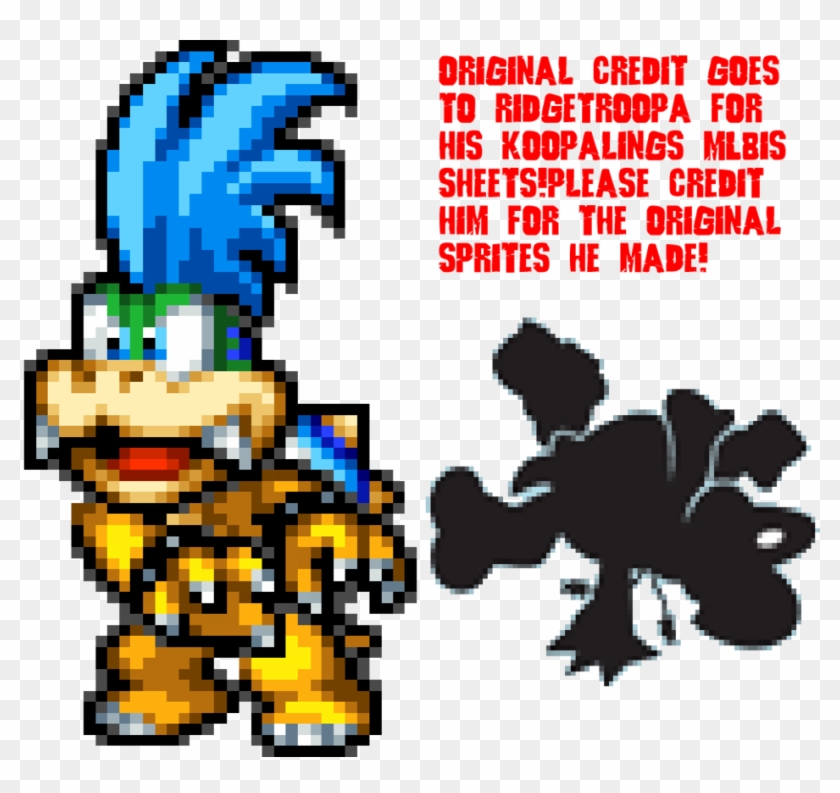 Larry Koopa Mlbis Charge Custom Pose By - Larry Koopa Pixel Art Clipart