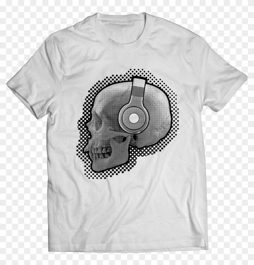 Skull Headphones T-shirt - Fro Babies T Shirt Clipart #5917616
