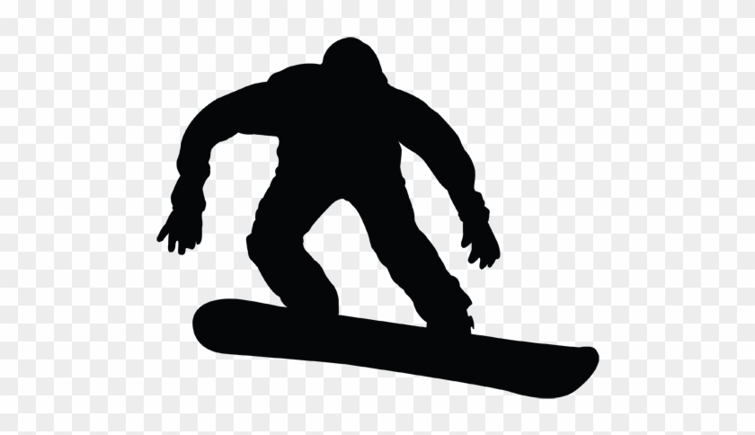 Snowboarderblack5 - Snowboarding Clipart