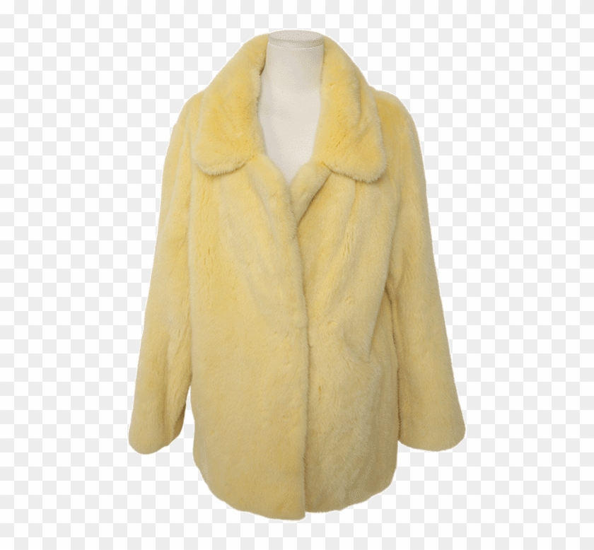 Wide Collar Fur Jacket - Leather Jacket Clipart