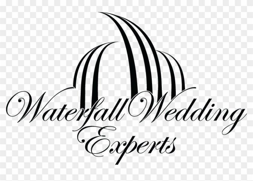 Waterfall Wedding Logo Black - Backyard Waterfall Wedding Clipart #5918538