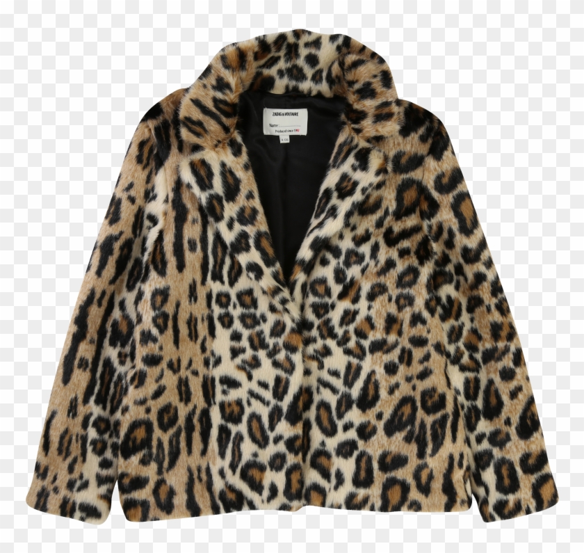 Zadig & Voltaire Kids Faux Fur Coat Leopard - Manteau Leopard Zadig Et Voltaire Clipart #5918575