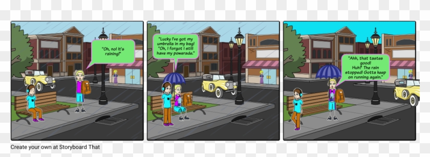 Powerade Ad - Storyboard Clipart #5918599