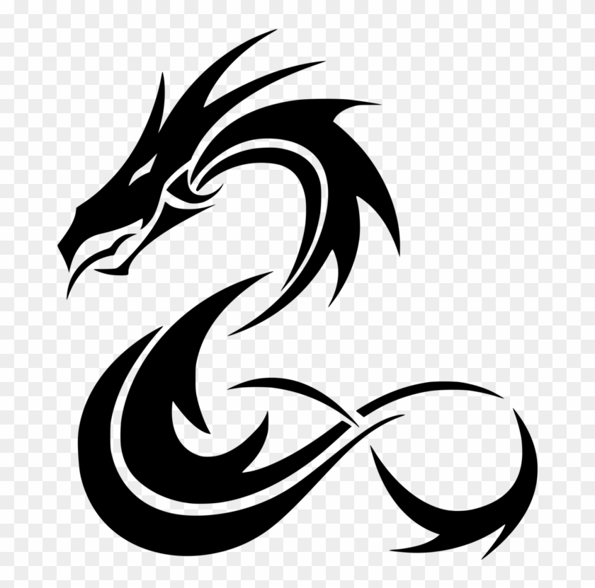 Tattoo Japanese Dragon Drawing Chinese Dragon - Picsart Transparent Background Png Clipart
