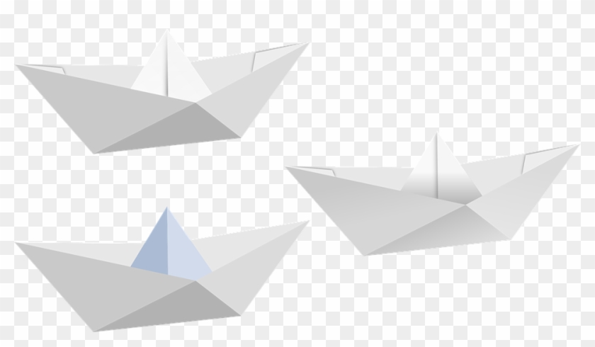 Boat Fold Folded Paper Ship - Paper Boat Clipart Png Transparent Png #5920197