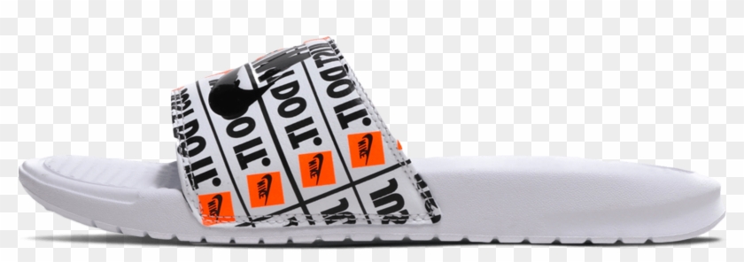 Benassi Just Do It Print White / Black - Nike Benassi Just Do It White Clipart
