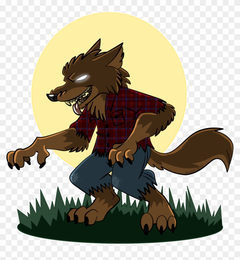 Cartoon Werewolf Tattoo Design By Jandan Nabyn - Cartoon Werewolf Clipart - Png Download