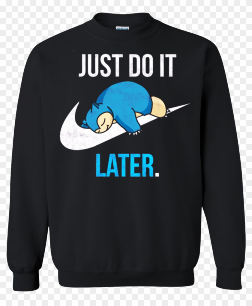 Tt0163 Pokemon Nike Just Do It Later Sweatshirt - Sweatshirt Clipart #5920435