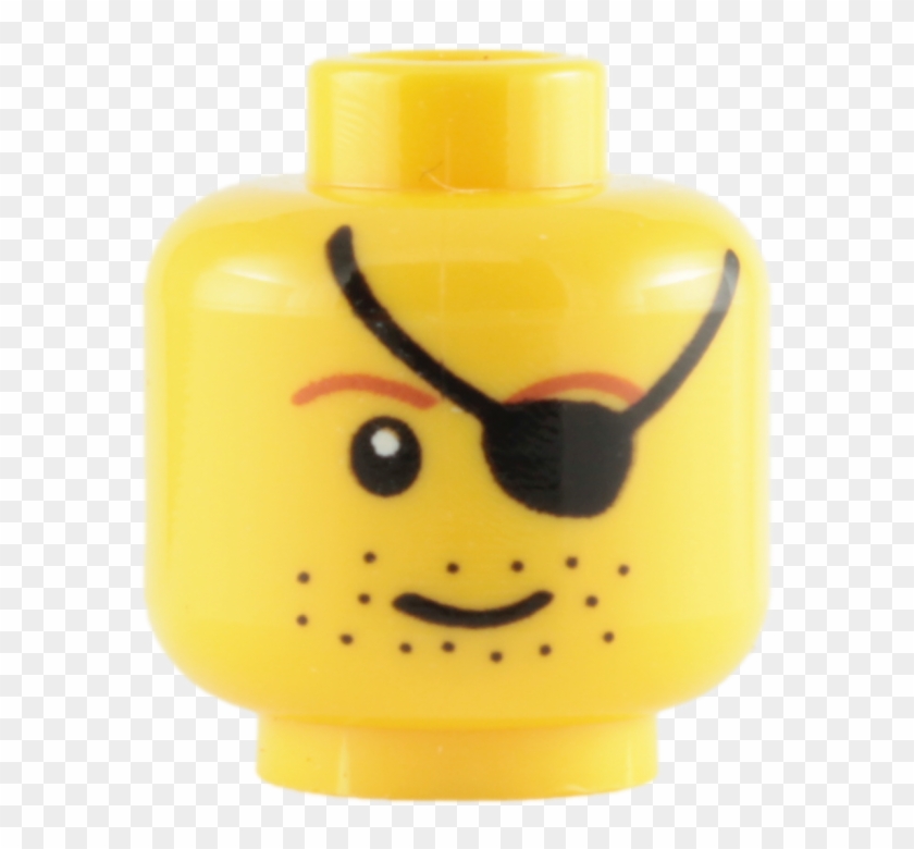 Lego Rocks Lego Minifig Head Male Eyepatch Brown Eyebrows - Lego Clipart