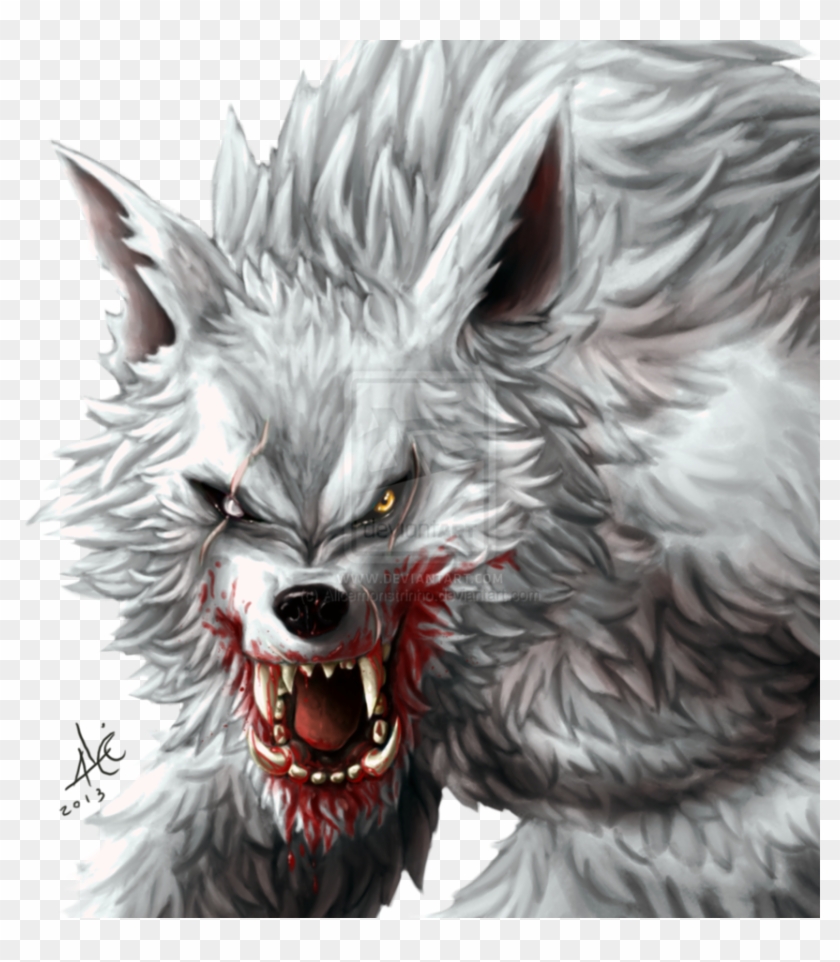 White Werewolf Clipart