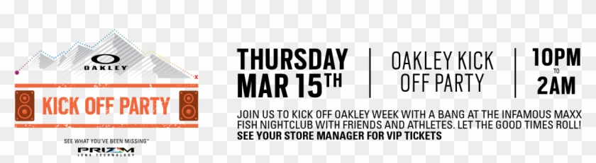 Kick Off Party - Oakley Clipart