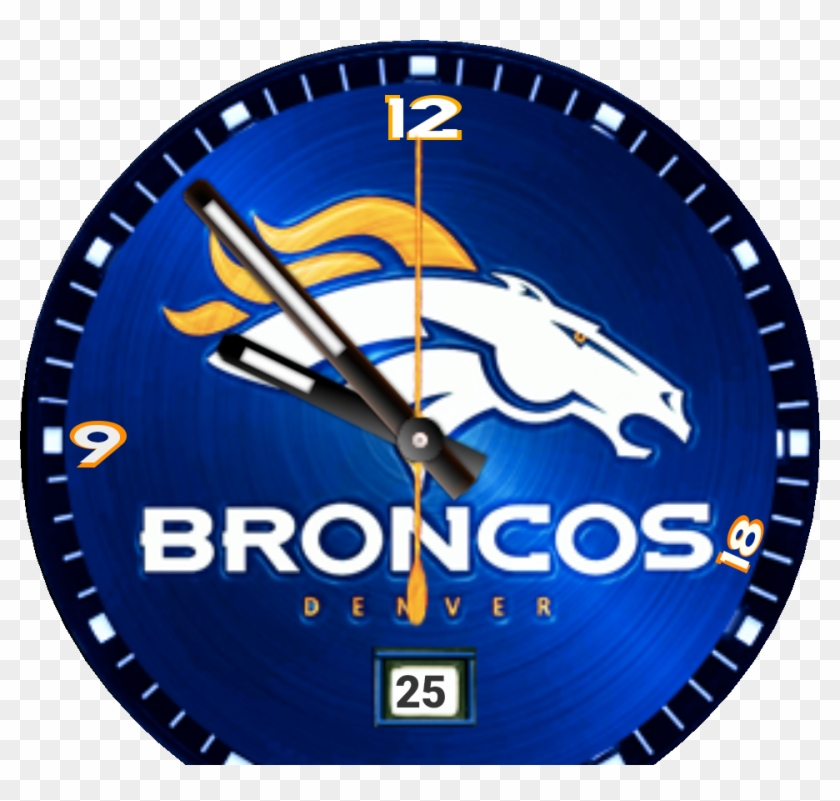 Denver Broncos Analog Watch Watch Face Preview Clipart
