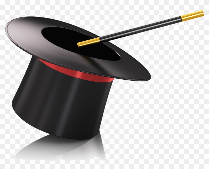 Clipart Rabbit Hat - Magic Wand And Hat - Png Download #5922181